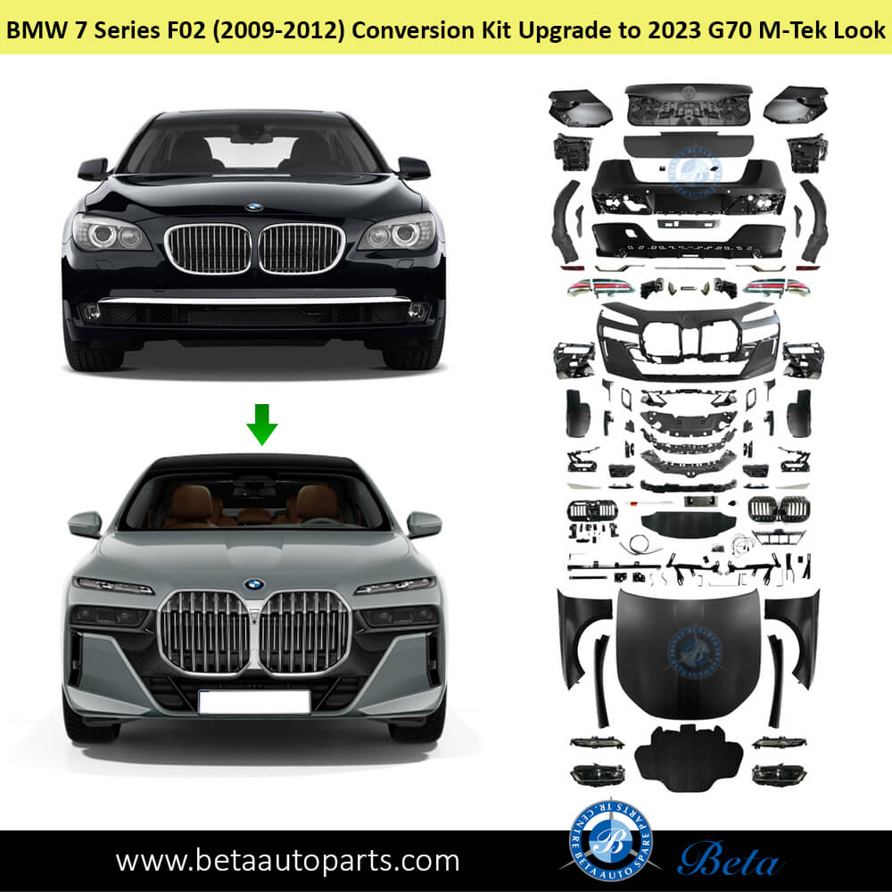 Body Kit Conversion Upgrade to 2023 G70 M-Tek Look for BMW 7 Series F02 2009-2012 models Body Kit Conversion Upgrade to 2023 G70 M-Tek Look for BMW 7 Series F02 2009-2012 models